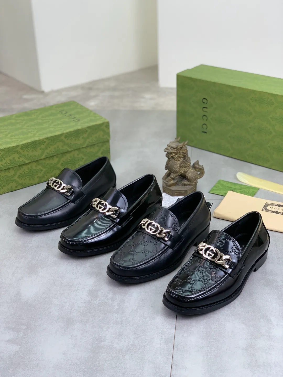Men's men's shoes 💰P480 [New style] Water-dyed cowhide 💰💎💎💎 [Gucci] GUCCI high-end men's formal business leather shoes, original order 1:1 authentic goods! Original imported high-end open-edge beaded calfskin, original metal buckle, imported first-layer cowhide lining for feet, original outsole, men's shoe size: 38-45, 4️⃣ colors available